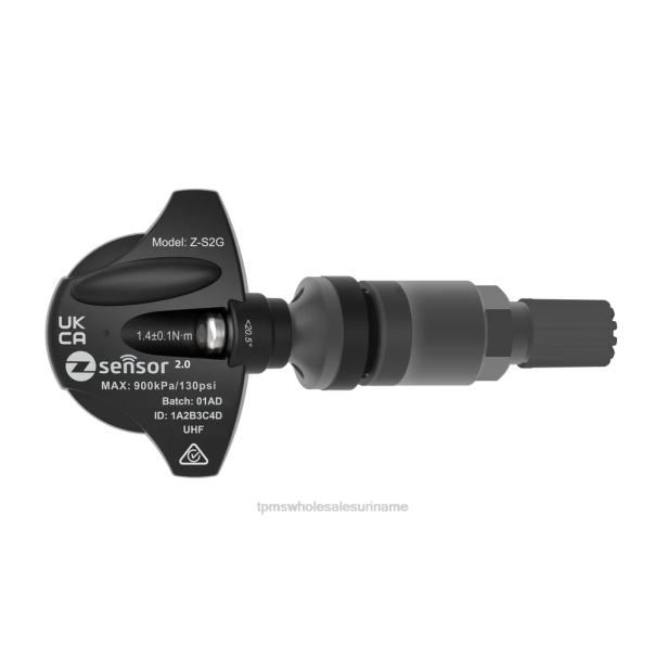 saab oe vervangende tpms-sensor - oe p/n 13172567 freq 433mhz - bandenspanning sensor opel karl 24LT704 metalen klepsteel - donkergrijs